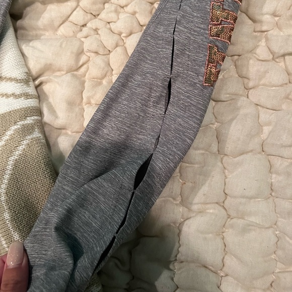 PINK grey leggings w/ sequin decal - Picture 2 of 3